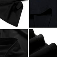 Женска тениска риба скелетна риза за жени модна комфортна топ най-ежедневна кръгла шия с къси ръкави тениска черно малка