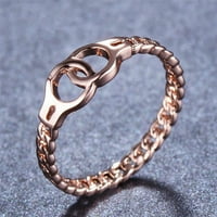 Yinguo Handcuff Ring Anger Fashion Temperament Jewelry Real Gold Gold Lealchplating Handcuff Ring 9