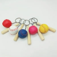 Naierhg Creative Baseball Wooden Bat Keychain Bag висулка декор на колата Diy Crafts Gift