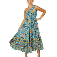 Булчинска рокля за душ за дами tianek едно рамо флорална халтер елегантна абитуриентска рокля рокля за шаферка дълга макси рокля
