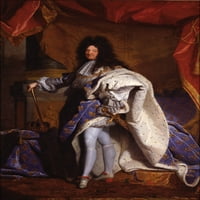 24 x36 Плакат за галерия, Hyacinthe Rigaud Louis XIV, Roi de France 1715
