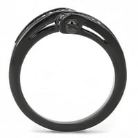 Дамски лек черен пръстен anillo para mujer y ninos kids 316l пръстен от неръждаема стомана с кристал от най -висок клас в прозрачен ембър