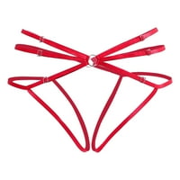 Hfyihgf секси ремъци за жени дантелени бродирани T-back ремъци бикини с ниско издигане на регулируеми регулируеми бельо бикини underpants rose s