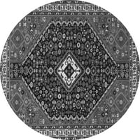 Ahgly Company Indoor Round Персийски сиви традиционни килими, 6 'кръг