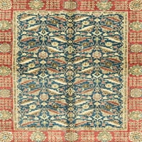Ahgly Company Indoor Rectangle Abstract Brown Oriental Area Rugs, 7 '9'