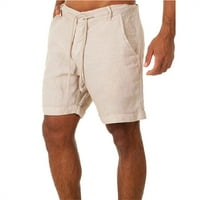 Фуери Мъжки спално бельо ежедневни класически къси панталони широк крак Еластичен висок талия лек плътно цвят мек с джобове S-2XL