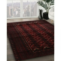Ahgly Company Machine Pashable Indoor Rectangle Traditional Midnight Grey Area Rugs, 2 '5'