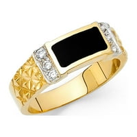 Jewels 14K жълто злато, симулирано от модния годишнина с размер на пръстена 9,5