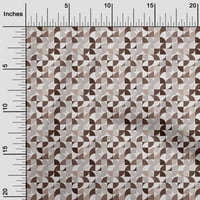 OneOone Polyester Spande Brown Fabric Geometric Fabric за шиене на отпечатана занаятчийска тъкан край двора