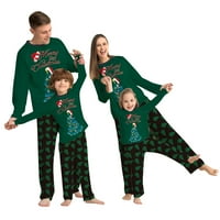 Коледни пижами за семейно разрешение Семейство пижами комплекти карирани лосове Дядо Коледа съвпадение на PJS Фестивал празник Коледа Комплекти за сън