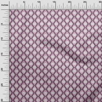 OneOone Polyester Spande Purple Fabric Азиатски блок печат Геометричен DIY Облекло Квилинг плат за печат от печат по двор широк
