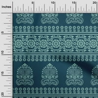 OneOone Cotton Jersey Teal Blue Fabric Азиатски блок за шиене на материали за печат до двора