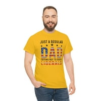FamilyLoveshop LLC просто обикновен татко, който се опитва да не вдига риза за либерали, риза за флаг на САЩ, риза за мъже, забавна риза на татко, подарък за ден на бащата, риза