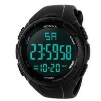 Heiheiup Digital Men Wist LED Аналогов водоустойчив спортен часовник Мъжки часовник Wamens Womens Analog Watch