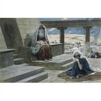 Postterazzi Sal Върховният свещеник и Хана Джеймс Тисот 1836 г. - френски еврейски музей от печат на плакат в Ню Йорк - в