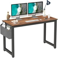 Cubicubi Modern Computer Desk с допълнителни силни крака, здрави офис бюро за домашен офис, бюро за пиене на прост стил, 55