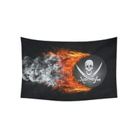Флаг на кадикор с следа от огън и димни покривки за общежитие декор стена висящ гоблен