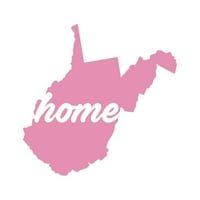Западна Вирджиния Домашен стикер Декал Дим отрязване - самозалепващо винил - устойчив на атмосферни влияния - Произведен в САЩ - много цветове и размери - Състоятелна форма WV Love