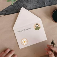 Честита дата ролка стикери за подаръци Ръчно изработени опаковки кръг прекрасен отпечатан стикер за малък бизнес за уплътняване