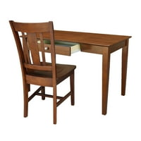 Lanagan правоъгълно бюро за писане и стол, основен материал: твърда дървесина, видове отгоре дърво: гумево дърво
