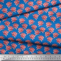 Soimoi памучна патица тъкани лотос флорален принт тъкан от двор широк