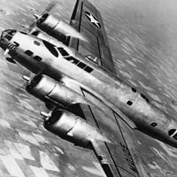 Втората световна война: B-17, 1944. NB- летяща крепост. Снимано март 1942 г. Плакат печат от