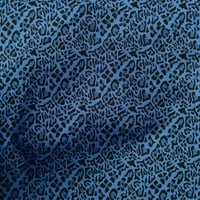 OneOone Cotton Poplin Средно синя тъкан Animal Skin Diy Clothing Quilting Fabric Print Fabric от двор широк ми