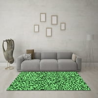 Ahgly Company Indoor Square Abstract Emerald Green Modern Area Rugs, 3 'квадрат