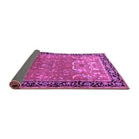 Ahgly Company Indoor Round Персийски лилави традиционни килими, 7 'кръг