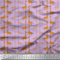 Soimoi Cotton Voile Fabric Giraffe Детски отпечатъци от плат по двор