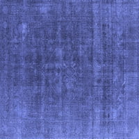 Ahgly Company Machine ПРОЧАВАНЕ НА ВЪЗДУШНИ КРАТИКИ ОРИЕНТАЛЕН Синя промишлена зона килими, 7 'квадрат