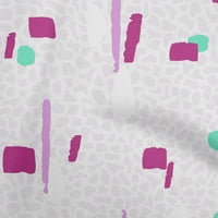 Oneoone Georgette Viscose Fuschia Pink Fabric Геометрични абстрактни форми с животински печат за печат за шиене отпечатана занаятчийска тъкан край двора широк