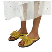 Небрежните модни модни велурени велурени боукнични флип пръсти на чехли плоски плажни обувки