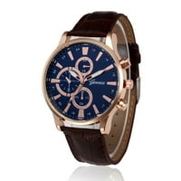 Loopsun часовници Продръчник Продажба Ретро дизайн Кожена лента Аналогов сплав кварцов ръчен часовник