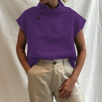 Gaecuw големи тениски за жени плюс размери блузи с къси ръкави тениски редовно прилягане на пуловер тениски тениски солидни върхове екипаж блузи блузи за ежедневни тениски бутон нагоре бутон надолу пуловер