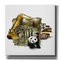 Epic Graffiti 'застрашена панда' от Бевърли Дойл, платно за стена, 40 x54