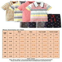 Bomotoo Toddler Summer Outfits Polo Shorts Комплекти копчета надолу ризи + панталони с теглене на тоалет празник 221032