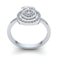 0,25ctw кръгло отрязани диамантени дами, взаимосвързани фантастични годежа годишнина пръстен солидна 14k роза, бяло или жълто злато FG vs