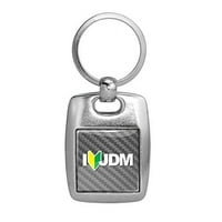 I-LOVE-JDM Сребърна ключова верига за четка за четка за въглеродни влакна
