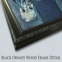 Self'Portrait Black Ornate Wood Framed Canvas Art от Grunewald, Matthias
