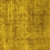 Ahgly Company Machine Pashable Indoor Square Abstract Yellow Modern Area Cugs, 6 'квадрат