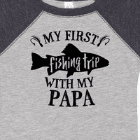 Inktastic първото ми риболовно пътуване с моето татко подарък бебе момче или бебе момиче боди
