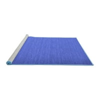 Ahgly Company Machine Wareable Indoor Rectangle Abstract Blue Contemporary Area Rugs, 6 '9'