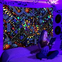 Lumento Taidesties Blacklight Bedspread Trippy Colorful Tapestry Psychedelic Hippie Decor Style K 230X