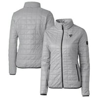 Женски резач и бак сребърни фанатици Корпоративни Rainier Primaloft Еко изолирано пълко-цип пухкаво яке