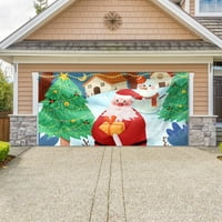 Koaiezne Коледа на открито гараж врата гоблен плат Планина Декорация Фон за фонд Крех съвпадащ висящ плат много размер